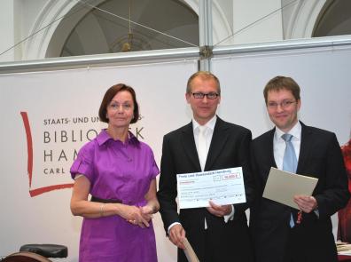 Lehrpreis 2010 - Senatorin Herlind Gundelach, Niklas Marwedel, Roland Broemel
